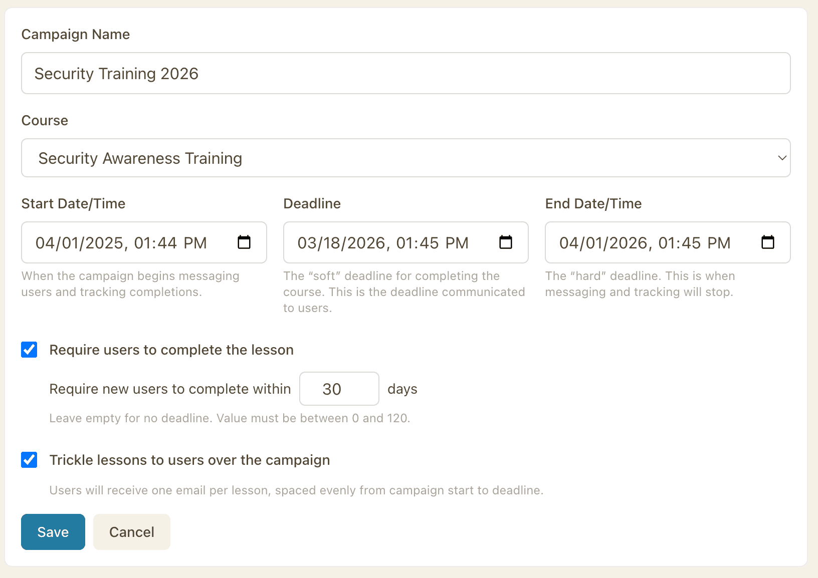 Scheduled Campaigns